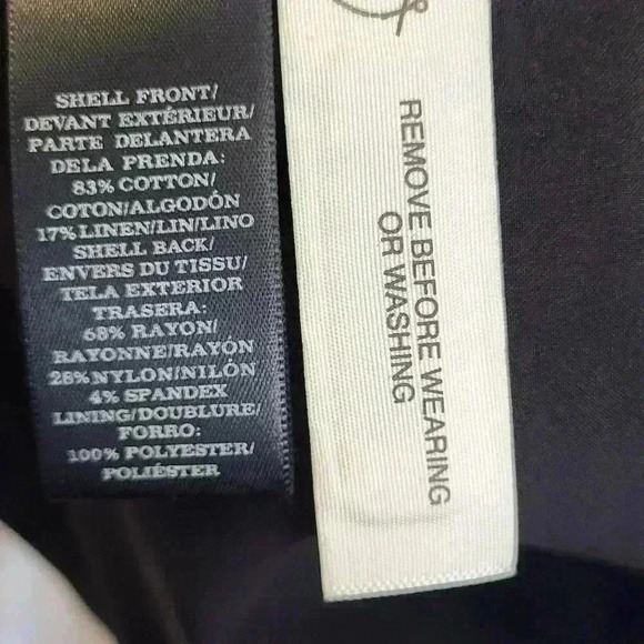 Ann Taylor NWT Sheath V Neck Dress New Cotton Linen Womens Size 14 - Picture 8 of 8